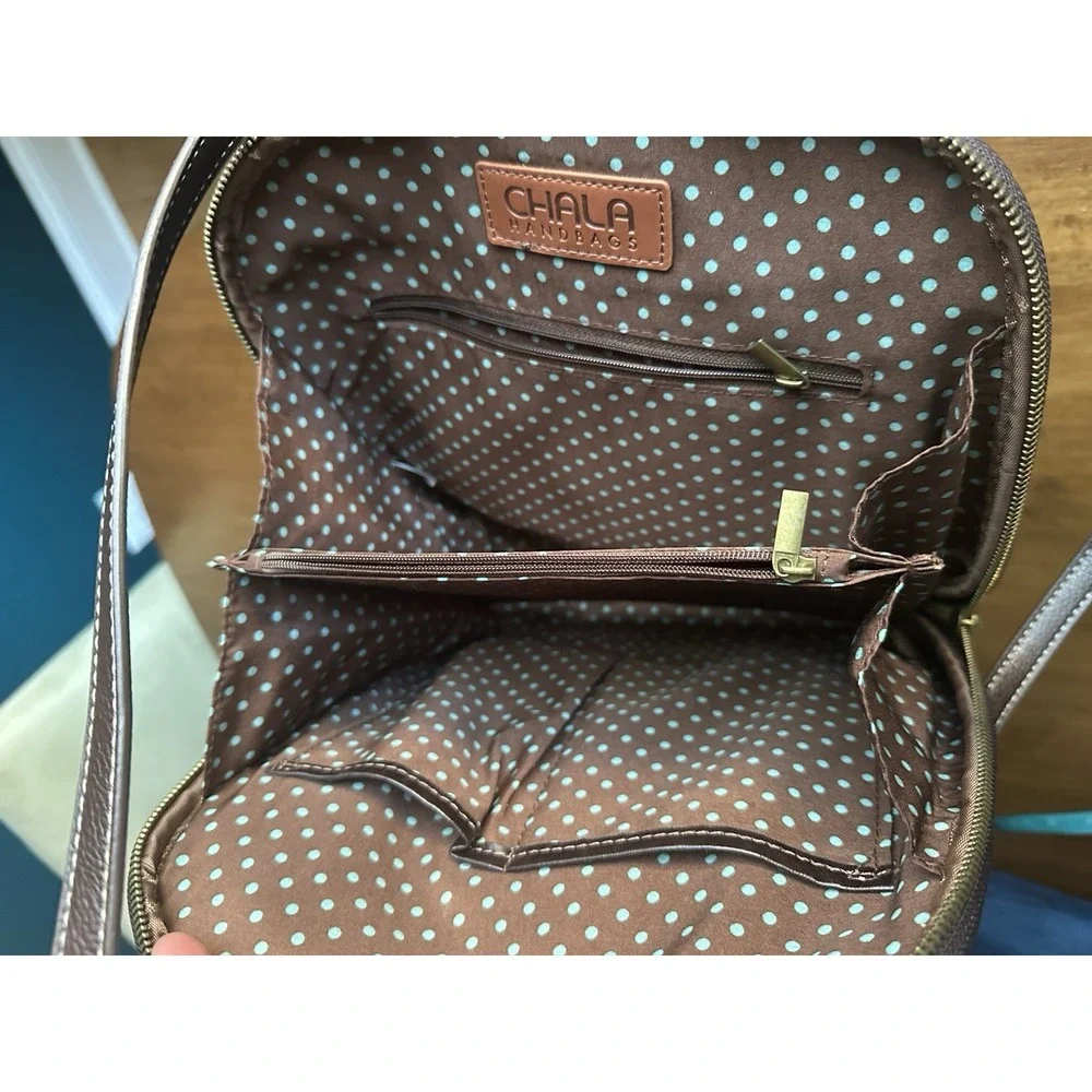 Chala CONVERTIBLE Backpack Purse Shoulder Tote Bag Daisy Gray